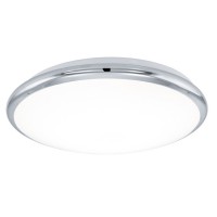 MANILVA Stropní svítidlo, základna kov, povrch chrom, nikl mat, difuzor plast opál, LED 11W/16W, teplá 3000K, 850lm/1500lm, 230V, IP20, tř.1, rozměry dle typu