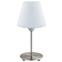 DAMASCO 1 Stolní lampa, základna kov, povrch chrom/nikl mat, stínítko sklo opál, pro žárovku 1x60W, E14, 230V, IP20, tř.2, rozměry d=145mm, h=300mm, vypínač na kabelu