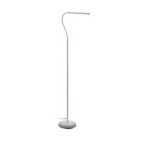 LAROA LED 4,5W Stojací lampa, flexibilní rameno, husí krk, těleso plast, povrch bílá/černá, difuzor plast opál, LED 4,5W, 550lm, neutrální 4000K, 230V, IP20, tř.2, d=210mm, h=1300mm, dotykový stmívač a vypínač