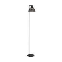 BELESER STOJACÍ LAMPA 1X60W E27 Stojací lampa, těleso kov, povrch černá mat, stínítko sklo, černá čirá, pro žárovku 1X60W E27, 230V, tř.2, rozměry h=1505mm, l=260mm, základna d=220mm