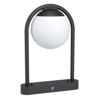 PRATA VECCHIA Sloupkové venkovní svítidlo, základna kov, povrch černá, difuzor plast opál, pro žárovku 1x28W, E27, 230V, IP44, tř.1. rozměry dle typu