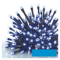 VR BASIC 100 LED řetěz barevný sv stále IP44, 10m Spojovatelný vnitřní/venkovní vánoční řetěz, 100 LED barva červená, zelená, modrá,  fialová, svítí stále, svítící část 10m, rozteč 0,1m, IP44, kabel černá, trafo SAMOSTATNĚ