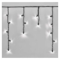 VZ PROFI 50LED  třásně bílá, svítí/bliká, IP44, 3m Spojovatelný vnitřní/venkovní vánoční třásně, 50 LED, 40 LED svítí stále, 10 LED bliká teplá nebo studená, svítící část l=3m, h=0,4m, rozteč 0,1m, IP44, kabel černá/bilá, trafo SAMOSTANĚ