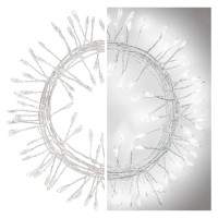 VR NANO řetez/ježek 100 LED,  baterie 3xAA, 2,4m Vánoční nano řetěz/ježek, vnitřní, stále svítící, 100 LED, studená bílá nebo teplá,  svítící část l=2,4m, přívodní kabel stříbrná  l=0,3m, na baterii 3xAA, 1,5V, IP20, časovač 6h/18h nebo stále