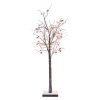 VS strom, bobule, 48 LED, IP44, 1,2m Vánoční světelný strom s bobulemi, venkovní/vnitřní, těleso plast, 48 LED, teplá, vč. Adaptéru 230V, IP44, rozměry h=120cm, přívodní kabel černá  l=5m, časovač 6h/18h nebo stále