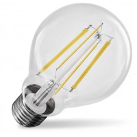 LED žárovka čirá E27 7W Světelný zdroj, žárovka hrušková, sklo čiré, LED 7W, 1060lm, E27, A60, teplá 2700K/neutrální 4000K, 230V, d=60mm, l=105mm