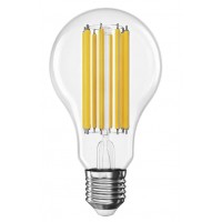 LED žárovka čirá E27 17W Světelný zdroj, žárovka hrušková, sklo čiré, LED 17W, 2452lm, E27, A60, teplá 2700K/neutrální 4000K, 230V, d=70mm, l=126mm