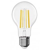 LED žárovka čirá E27 10,5W Světelný zdroj, žárovka hrušková, sklo čiré, LED 10,5W, 1521lm, E27, A60, teplá 2700K/neutrální 4000K, 230V, d=60mm, l=108mm