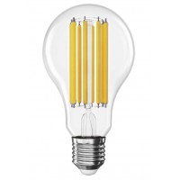 LED žárovka čirá E27 18W Světelný zdroj, žárovka hrušková, sklo čiré, LED 18W, 1521lm, E27, A70, teplá 2700K/neutrální 4000K, 230V, d=70mm, l=126mm