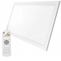 CHRISE RC 25W CCT Stropní přisazené svítidlo, těleso kov, povrch bílá, difuzor plast opál, LED 25W, 2100lm, dálk. ovl (součástí) CCT teplota teplá 2700K-denní 6000K, stmív, 230V, IP20, rozměry 595x295x52mm