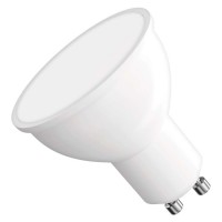 LED 7W, 800lm, GU10 ES50 STEP LED žárovka bodová, těleso plast bílá, difuzor plast opál, LED 7W, 800lm, teplá 3000K, neutrální 4000K, GU10, ES50, vyzař. úhel 110°, Ra80, stmívatelná STEP vyp/zap vypínačem, 230V, rozměry d=50mm, l=58mm