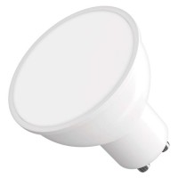 LED 7W, 800lm, GU10 ES50 STEP LED žárovka bodová, těleso plast bílá, difuzor plast opál, LED 7W, 800lm, teplá 3000K, neutrální 4000K, GU10, ES50, vyzař. úhel 110°, Ra80, stmívatelná STEP vyp/zap vypínačem, 230V, rozměry d=50mm, l=58mm