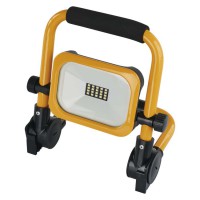 AKON AKU 10W, 20W, 30W, IP54 Montážní lampa, přenosný reflektor, hliník, černožlutá, difuzor sklo, LED 10W, 20W, 30W, denní 6500K, 3st stmívání, Ra80, vyzař úhel 120°, IK08,  napájení akumulátor Li-lon, výdrž 3-10 hod, IP54, rozměry dle typu