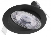 ODEZ 6,5W CCT TRIAC Stropní podhledové bodové svítidlo, výklopné 30°,, těleso hliník, povrch černá/bílá, LED 6,5W, 700lm, CCT přepínatelná. teplota teplá 2700K, neutr 4000K, denní 6500K, Ra80, stmív. TRIAC, 230V, IP20, rozměry d=105mm, h=40mm.