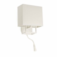 PEPER 1X20W,E14, 1XLED Nástěnné svítidlo, základna kov barva dle typu, stínítko textil béžová, pro žárovku 1x20W,E14, 230V, IP20, + 1xLED 2W, 3000K, 120lm je součástí balení, rozměry d=120mm, h=150mm, l=450mm vč, LED světla