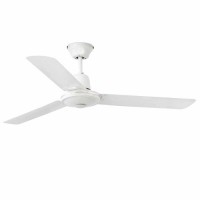 ECO QUALIO Stropní pokojový ventilátor, základna kov povrch bílá, 3 lopatky kov, 3 rychlosti 16W/26,4W/68W, reverzní chod, 230V, IP20, d=1200mm, h=320mm, vč nástěnného ovladače