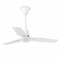 MINI QUALIO Stropní pokojový ventilátor, základna kov povrch bílá, 3 lopatky kov, 5 rychlostí 10,4W/12,9W/17,3W/22,4W/43,2W, 230V, IP20, d=483mm, h=320mm, vč nástěnného ovladače
