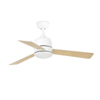 BOAST Stropní ventilátor, základna kov-barva bílá, 3 MDF dřevěné oboustranné lopatky dekor bílá-javor, 3 rychlosti 8W/22W/38W, 230V, IP20, Hz50, zpětný chod d=1050mm, l=360-mm, vč dálkového ovaladače