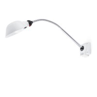 RENEW 1X40W, E27 Nástěnná lampa, základna kov, flexibilní rameno husí krk, stínítko kov, povrch dle typu, pro žárovku, 1x40W,E27, 230V, IP20, rozměry: h=700mm, d=95mm, l=155mm
