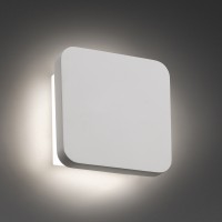 NARENTA WALL LED 1X8W Nástěnné svítidlo, těleso plast, povrch bílá mat, difuzor plast mat, LED 1x8W, teplá 3000K, 300lm, 230V, IP20, tř.2. rozměry 150x150x50mm