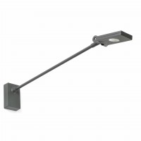 LEPO LED 1X5W IP44 Venkovní nástěnné svítidlo pro osvětlení reklamy, nastavitelný sklon, těleso hliník, povrch šedá, LED 1x5W, neutrální 4000K, 345lm, 230V, IP44, rozměry 115x68mm, rameno l=690mm