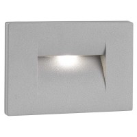 EGRETO WALL LED 1X4W IP65 Vestavné venkovní svítidlo do stěny, těleso hliník, povrch lak šedá mat, difuzor plast mat, LED 1x4W, teplá 3000K, 50lm, 230V, IP65, tř.1. rozměry 105x75x65mm, svítí dolů