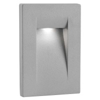 EGRETO2 WALL LED 1X4W IP65 Vestavné venkovní svítidlo do stěny, těleso hliník, povrch lak šedá mat, difuzor plast mat, LED 1x4W, teplá 3000K, 55lm, 230V, IP65, tř.1. rozměry 105x75x65mm, svítí dolů