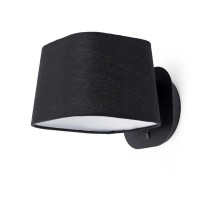 SNOOP W Nástěnné svítidlo, základna kov, povrch bílá nebo černá, stínítko textil, barva bílá,nebo černá, pro úspornou žárovku 1x15W E27, 230V, IP20, rozměry 245x18x200mm, s vypínačem