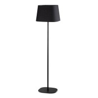 SNOOP F Stojací lampa, materiál kov, povrch bílá, černá,nikl mat, stínítko textil bílý, černý, pro úspornou žárovku 1x20W E27, 230V, IP20, rozměry 400x400mm, h=1630mm, s vypínačem