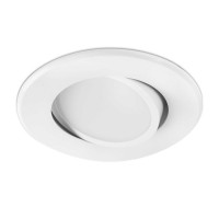 KEL-2 Vestavné svítidlo výklopné, těleso PVC plast, povrch bílá, LED 6W, teplá 3000K, 400lm/cca 20W žár, 230V, IP20, tř.2, rozměry d=90mm, h=45mm