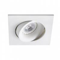 DORTO SQ Podhledové svítdlo, výklopné 60°, těleso hliník, povrch bílá, pro žárovku 1x50W, MR16, 12V, IP20, tř.1, rozměry 115x115mm, h=40mm