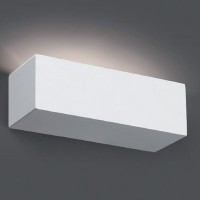 PLASTER 1 Nástěnné svítidlo, těleso sádra, povrch bílá, možno natírat malířskou hlinkou, pro žárovku 1x40W, G9, 230V, IP20, 218x75x75mm, svítí nahoru