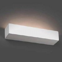 PLASTER 2 Nástěnné svítidlo, těleso sádra, povrch bílá, možno natírat malířskou hlinkou, pro žárovku 2x40W, G9, 230V, IP20, 353x75x75mm, svítí nahoru