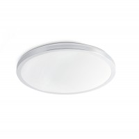 PADRE Stropní svítidlo, základna hliník, povrch bílá nebo hliník, difuzor plast PVC, LED 15W, teplá 2700K, 1200lm/cca 60W žár., Ra80, 230V, IP20, tř.2, rozměry d=285mm, h=42mm