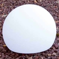 PUFFBALL MOON Zahradní svítidlo koule, exteriérové, venkovní, materiál plast opál mat, pro úspornou žárovku 1x15W, E27, 230V, IP55, rozměry dle typu svítidla, přívodní kabel 2000mm, vč bodce pro upevnění do záhonu.