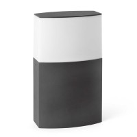 TANA-F1 Sloupkové svítidlo, venkovní, exteriérové, materiál titý hliník, barva tmavě šedá, stínítko polykarbonát opálový, 1x20W, E27, 230V, IP44, rozměry 180x300x150mm.