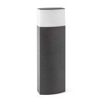 TANA-F2 Sloupkové svítidlo, venkovní, exteriérové, materiál titý hliník, barva tmavě šedá, stínítko polykarbonát opálový, 1x20W, E27, 230V, IP44, rozměry 180x600x150mm.
