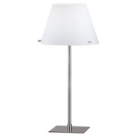 HEURECA STOLNÍ Stolní lampa, těleso kov, povrch nikl mat. stínítko sklo opál, pro žárovku 1x100W, E27, A60, 230V, IP20, tř.2, rozměry d=300mm, h=660mm, se stmívačem
