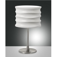 CHANTAL Stolní lampa, těleso hliník, stínítko bílé, pro žárovku 1x40W, E14, 230V, IP20, tř.2, rozměry d=200mm, h=350mm, s vypínačem