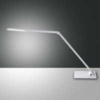 WASP Stolní lampa, těleso hliník, povrch kartáčovaný, LED 10W, neutrální 4000K, 900lm/cca 50W žár., 230V, IP20, tř.2, rozměry l=550-1000mm, h=max.-1060mm, s vypínačem