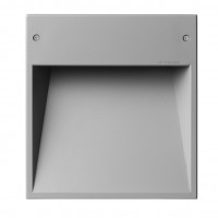 BOX Vestavné svítidlo do stěny, těleso hliník, povrch bílá mat, šedostříbrná, čená mat, metalická hnědá, LED 5W, teplá 3000K, 500lm/cca 25W žár, Ra80, 230V, zvýšené krytí IP65, tř.2, 236x256x52mm, svítí dolů