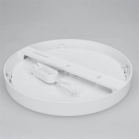 AALEN BI 12W/18W/24W IP54 Stropní přisazené/podhledové svítidlo, kruhové, těleso plast bílá/stříbrná, difuzor plast opál, LED panel 12W/18W/24W, přepín. CCT  teplá 3000K/neutrální 4000K/denní 6000K, vyzař úhel 160°, 230V, do koupelny IP54