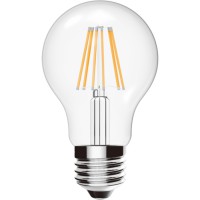 LED žárovka E27 A60 ČIRÁ 6W 8W 800LM Světelný zdroj, žárovka hrušková, sklo čiré, LED 6W, E27, A60, teplá bílá 2700K, nebo neutrální bílá 4000K, 806lm/cca 40W žár, 230V, d=60mm, l=105mm