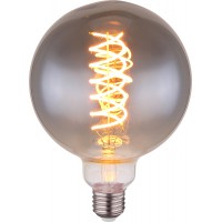 VENT LED 8,5W, E27 Světelný zdroj, retro žárovka, sklo kouřové, LED 8W, E27, 150lm, teplá 2000K, stmívatelná , Ra80, 230V, životnost 15.000 hod, IP20, d=125mm, l=177mm.