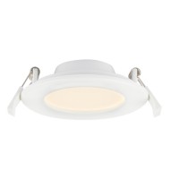 VLASTIN LED 6W/12W IP44/IP20 Stropní vestavné svítidlo, těleso plast, povrch bílá, difuzor plast opál, LED 6W/450lm, 12W/1000lm, teplá 3000K, 230V, do koupelny IP44/IP20, tř.2, rozměry průměr dle typu, h=32mm
