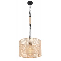 CRIMMIT AIII Závěsné svítidlo, těleso kov, povrch černá mat, stínítko konopné lano, pro žárovku 1x60W, E27, 230V, IP20, rozměry dle typu.