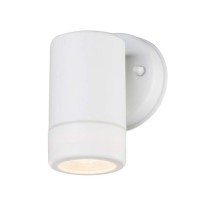 COMIX LED 5W GU10 IP44 Nástěnné venkovní svítidlo, materiál plast, povrch černá/bílá, difuzor plast transparentní, LED 5W, GU10, 230V, IP44, tř.1, rozměry 80x90x125mm, svítí dolů