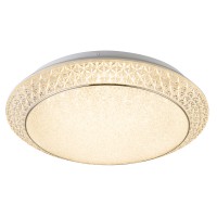 KALORIKA LED 28W/40W STMÍV Stropní, přisazené svítidlo, základna kov, povrch bílá, krycí plast transparentní s plastovými krystaly, LED 28W/40W, 1845lm/2090lm, nastav teplota 3000K-4000K-6000K, 230V, IP20, tř.1, rozměry dle typu, vč dálkového ovládání