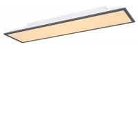 DANIELIS RE Stropní svítidlo, základna kov, bílá, rámeček bílá, nebo černá, difuzor plast LED 24W,+6W teplá 3000K, přepínání podsvíc vyp/zap vypínačem, Ra80, 230V, IP20, 80x20x75mm, svítí nahoru/dolů