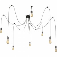 M01-ZÁVĚSNÉ Závěsné svítidlo, těleso kov, povrch černá, kabel plast povrch černá, pro žárovku 8x60W, E27, 230V, IP20, základna strop d=150mm, vč. závěsného kabelu 1xl=1,5m, 1x2m, 2x2,5m, 2x3m, 2x3,5m, lze zkrátit